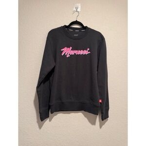 Marucci Men's Black Crewneck Sweatshirt with Pink Logo Size S 2140